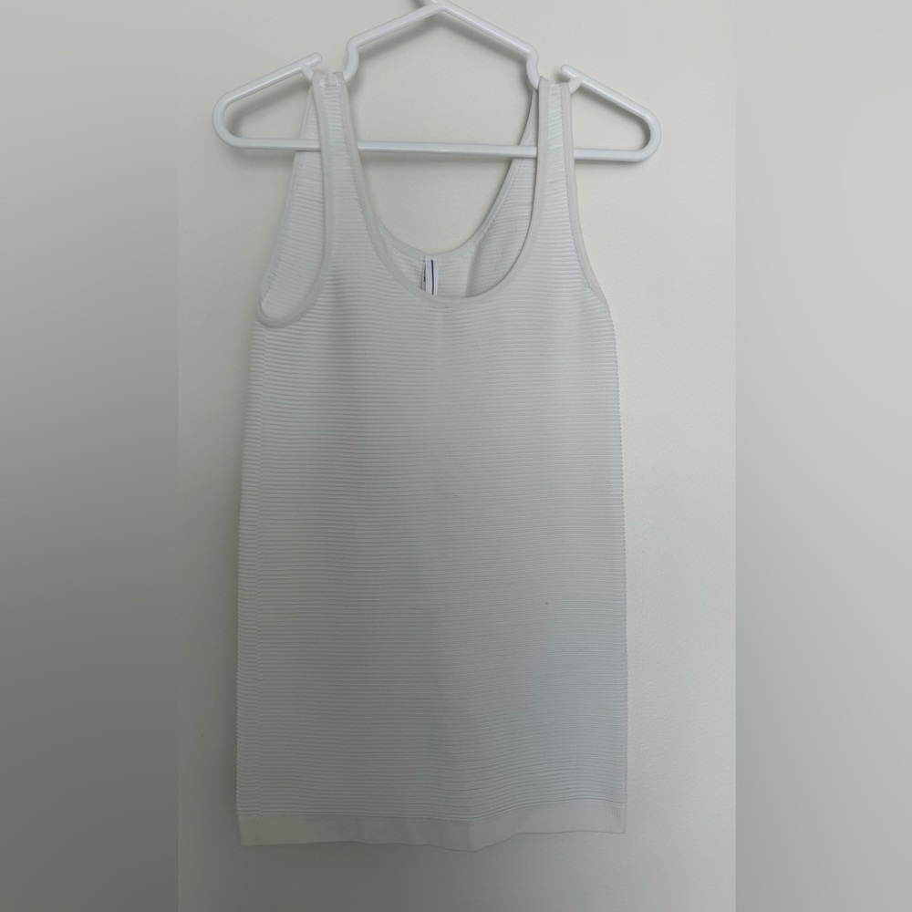 Babaton Ivory Ribbed Tank